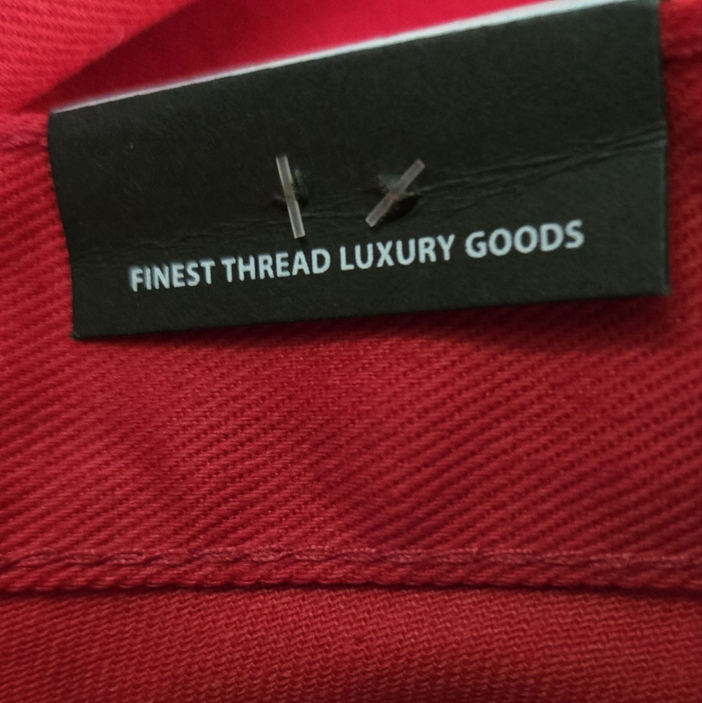 Maxi Millian Vibrant Red Slim Straight Jeans w/cool Patches Sz34"×32" UNISEX - Picture 11 of 14